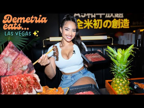 Demetria Eats: ALL YOU CAN EAT WAGYU | Japanese BBQ in Las Vegas + Amazing Scallops & Sushi!