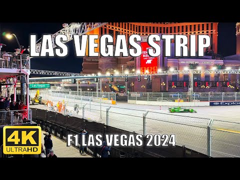 Las Vegas Strip Night Walk - F1 Las Vegas Night 1 - November 2024