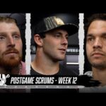Crosby, Bowers, Meyers, Wilson, Ridder and Abdullah Postgame Media | Week 12 | NFL