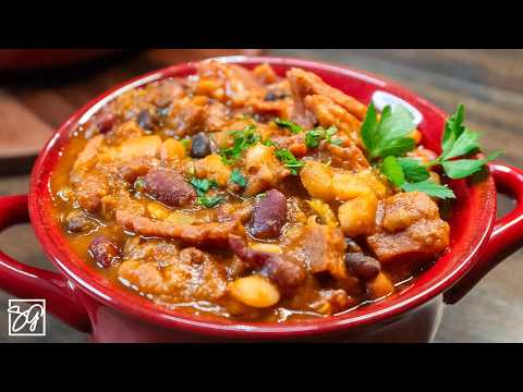 Hearty Cajun 15 Bean Soup with Ham & Sausage