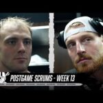 Brock Bowers, Maxx Crosby and Sincere McCormick Postgame Media | Week 13 | NFL