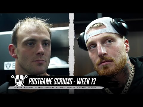 Brock Bowers, Maxx Crosby and Sincere McCormick Postgame Media | Week 13 | NFL
