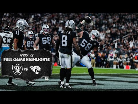 Las Vegas Raiders vs. Jacksonville Jaguars Highlights | 2024 Week 16 | NFL