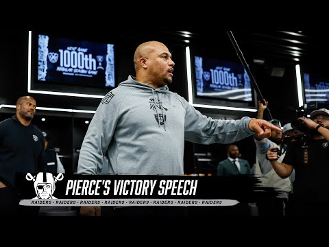 Antonio Pierce's Locker Room Victory Speech vs. Jaguars | Raiders | NFL