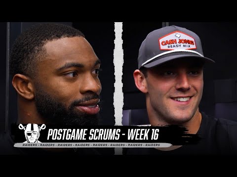 Brock Bowers, K’Lavon Chaisson, Jakobi Meyers and Ameer Abdullah Postgame Media | Week 16 | NFL
