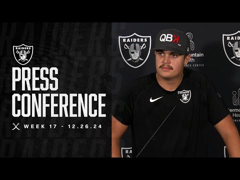 Aidan O'Connell Presser - 12.26.24 | Raiders | NFL