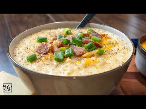 How to Make Rich Crockpot Loaded Potato Soup!