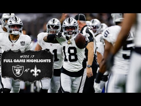 Las Vegas Raiders vs. New Orleans Saints Highlights | 2024 Week 17 | NFL
