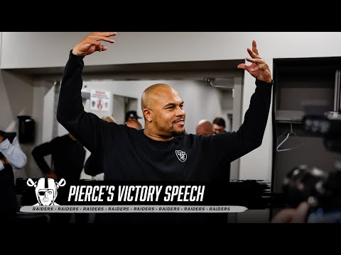 Antonio Pierce's Locker Room Victory Speech vs. Saints | Raiders | NFL
