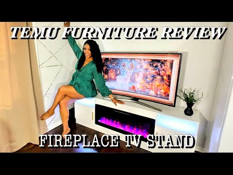 TEMU FURNITURE | Fireplace TV Stand || TEMU Home Decor | VLOGMAS Day 1