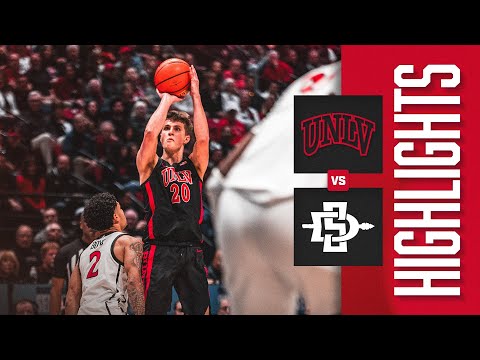 UNLV at San Diego State Basketball Highlights | 2024-25 Season