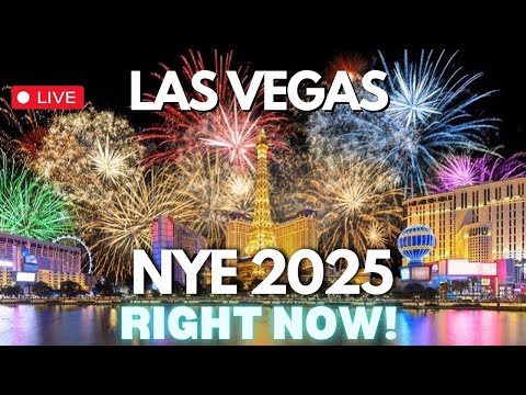 LAS VEGAS New Year’s Eve 2025 LIVE Countdown & Fireworks 🎉