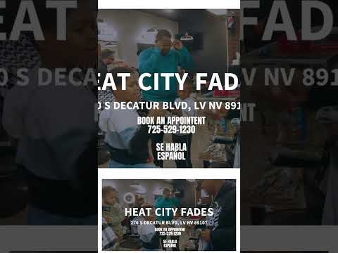 Heat City Fades Barbershop in Las Vegas offering expert fades, custom hair designs, and more