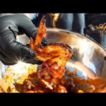 Honey Bourbon Grilled Chicken Wings with Technique