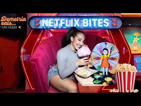 Demetria Eats: Netflix Bites Restaurant in Las Vegas🍿 REVIEW, Squid Game appetizers + more