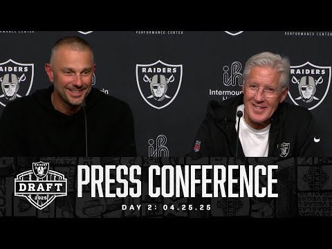 John Spytek and Pete Carroll Presser – Day 2 Recap | 2025 NFL Draft | Raiders
