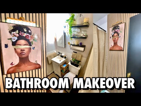 DIY SMALL BATHROOM MAKEOVER ON A BUDGET