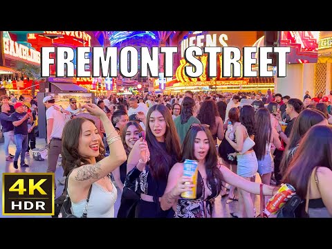 Fremont Street Las Vegas Midnight Walk - April 2025 - Downtown Las Vegas