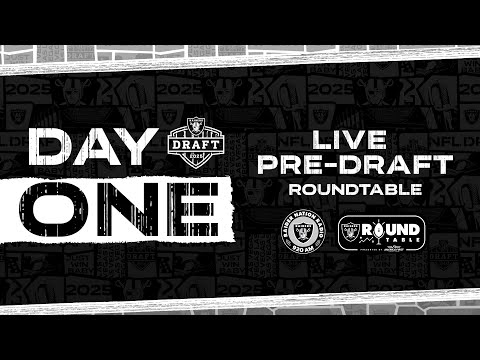 Live Pre-Draft Raiders Roundtable - Day 1 | 2025 NFL Draft