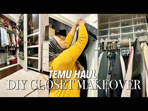 BEDROOM MAKEOVER | SMALL CLOSET MAKEOVER ON A BUDGET