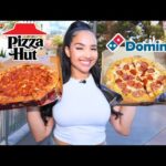 Pizza Hut vs. Domino’s! I Try 15 Different Menu Items! | Demetria Eats