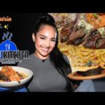 I Tried Bleu Kitchen’s Surf N Turf Garlic Noodles in Vegas + Oxtail Tacos | Demetria Eats