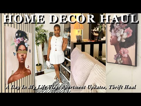 Home Decor Haul | New Picture Wall, Velvet Bedroom Door, Vintage Thrift Haul