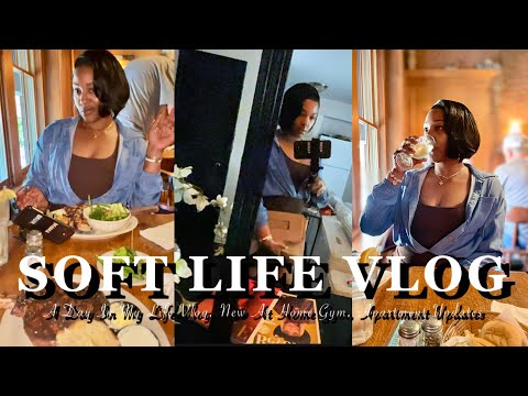 VLOG | New At Home Gym | AKLUER | Living Room Update + Dinner Date