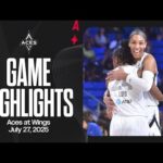 Las Vegas Aces at Dallas Wings Highlights | 7.27.25