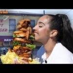 I Ate the BIGGEST Burger in LA 🍔🔥 | Hawkins House of Burgers Review | Demetria Eats