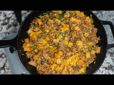 Easy Cheesy Beef and Potato Skillet Recipe You Need to Try!