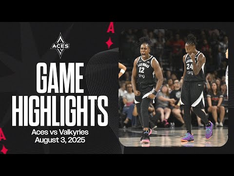 Las Vegas Aces vs Golden State Valkyries Highlights | 8.3.25