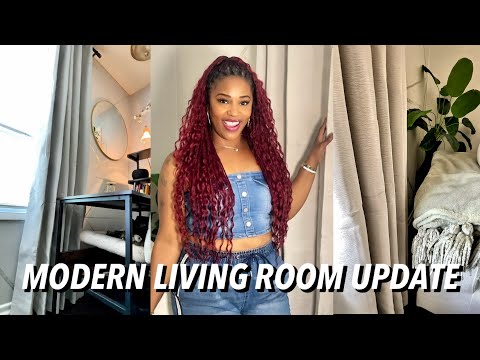 Modern Living Room Update | Styling My Home | UniCurt Custom Curtains
