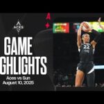 Las Vegas Aces vs Connecticut Sun Highlights | 8.10.25