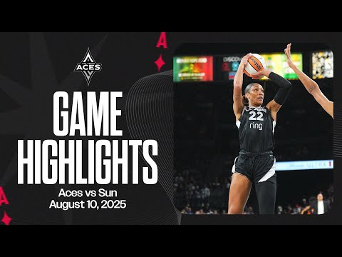 Las Vegas Aces vs Connecticut Sun Highlights | 8.10.25
