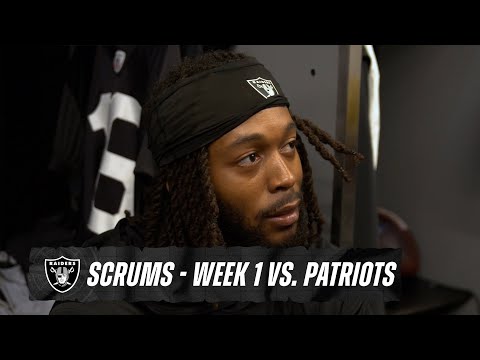 Jakobi Meyers, Malcolm Koonce, Kyu Blu Kelly and Jonah Laulu Scrums | Week 1 vs. Patriots