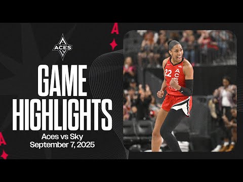 Las Vegas Aces vs Chicago Sky Highlights | 9.7.25