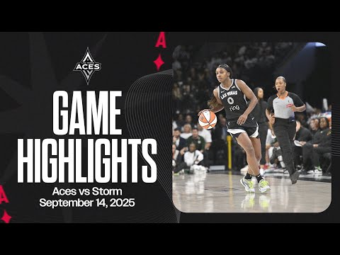 Las Vegas Aces vs Seattle Storm Highlights | 9.14.25