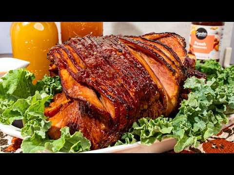 The Best Hot Honey Peach Glazed Ham You’ll Ever Make | Sweet & Spicy Ham