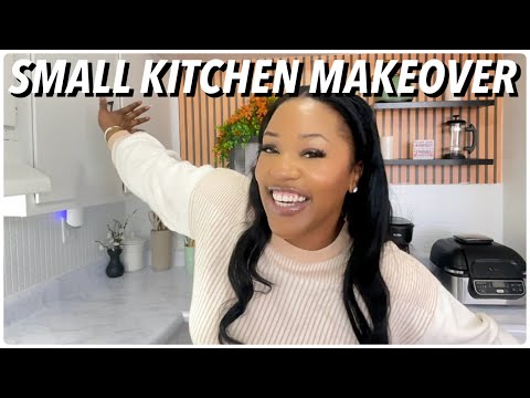 KITCHEN REVEAL Renter Friendly Kitchen Makeover | Temu/Amazon Kitchen Finds