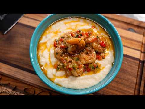 Southern Shrimp and Grits with Creamy Smoked Gouda Grits