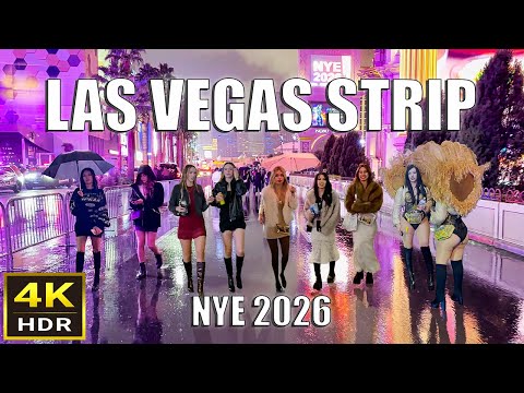 Las Vegas New Year’s Eve 2026 Walk – Las Vegas Strip – NYE Fireworks