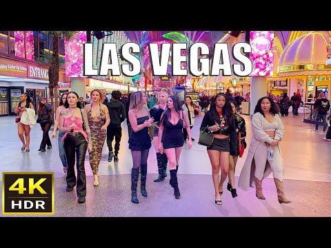 Fremont Street Las Vegas Late Night Walk – January 2026 – Downtown Las Vegas, Nevada