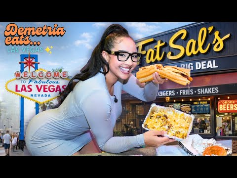I Tried the Fattest Restaurant in Vegas! Fat Sal’s on Fremont Street| Demetria Eats