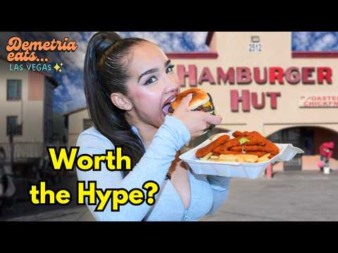 I Tried the Most ICONIC Takeout Spot in Las Vegas (Hamburger Hut Review) | Demetria Eats