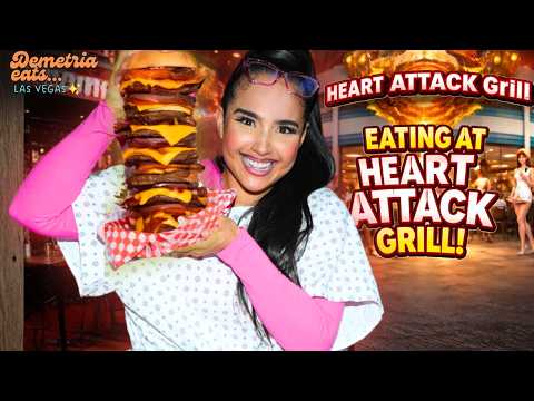 I Tried the Heart Attack Grill in Las Vegas - This Burger Could Kill Me |Demetria Eats