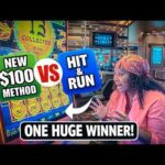 NEW $100 Slot Method vs Hit & Run Method – HUGE WIN!