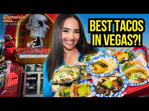 I Tried the Most Famous Tacos on the Las Vegas Strip | Tacos El Gordo Review | Demetria Eats