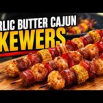 Cajun Shrimp, Sausage & Corn Skewers on the Grill!