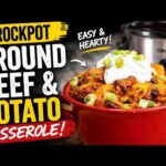 Cheesy Crockpot Ground Beef & Potatoes